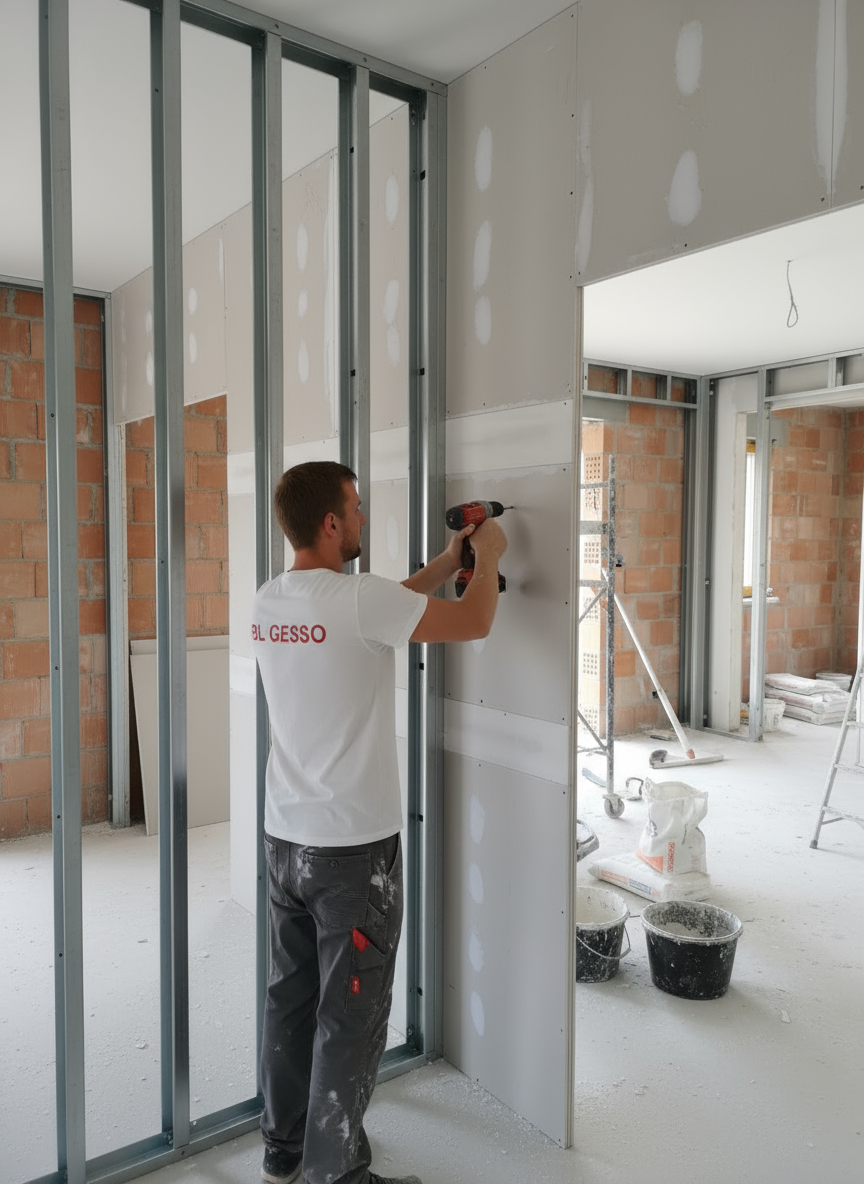 Realizzazione struttura in alluminio per applicare il cartongesso successivamnete per abitazione a Padova