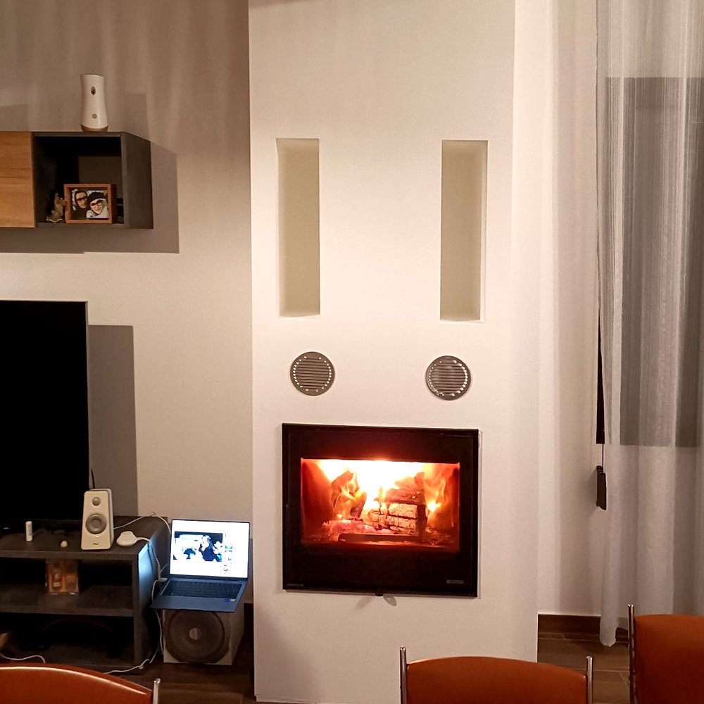 Stufa a legan rivestita in cartongesso per abitazione a Padova BL GESSO